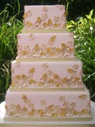 gold-leaf-wedding-cake