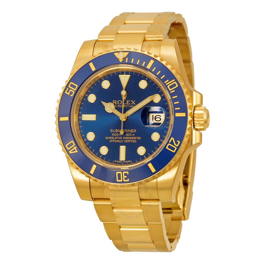 rolex submariner gold blue