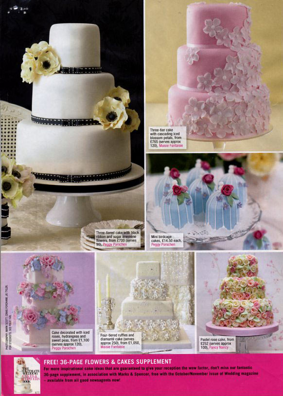 wedding flowers - white-on-pink-wedding-cake-feature