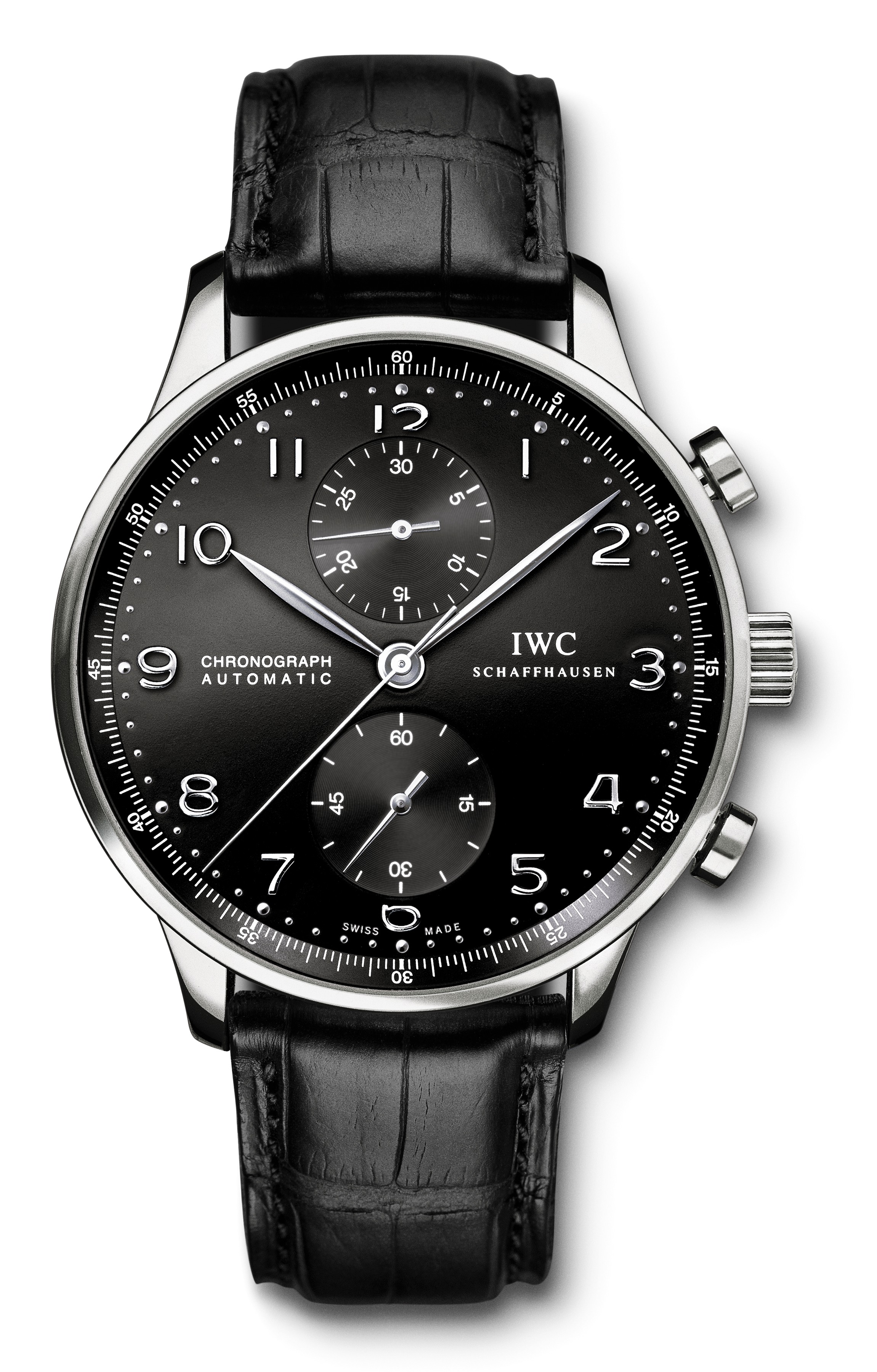 iwc portuguese black dial
