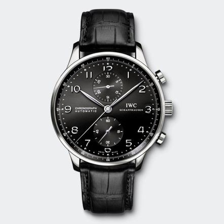 iwc portuguese black dial