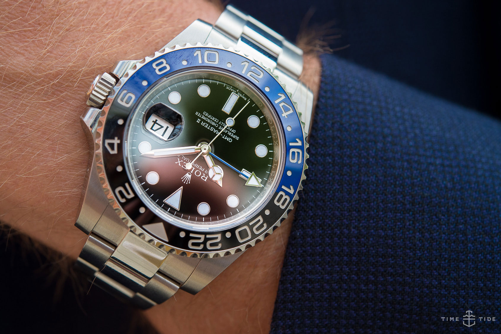 rolex gmt master 2 blue